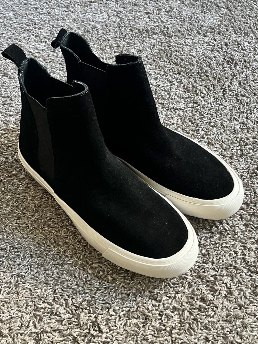 Seavees Laguna Chelsea Slip On Boots Black Suede Leather Comfort Women's 9